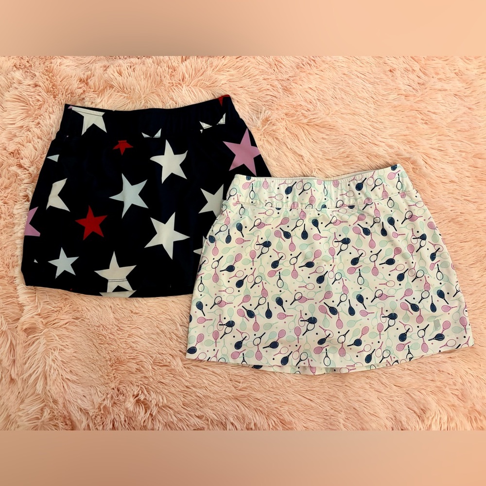 BUNDLE!!! TWO Prince Girls' Fashion Printed Tennis Skorts Youth Size M (10-12)